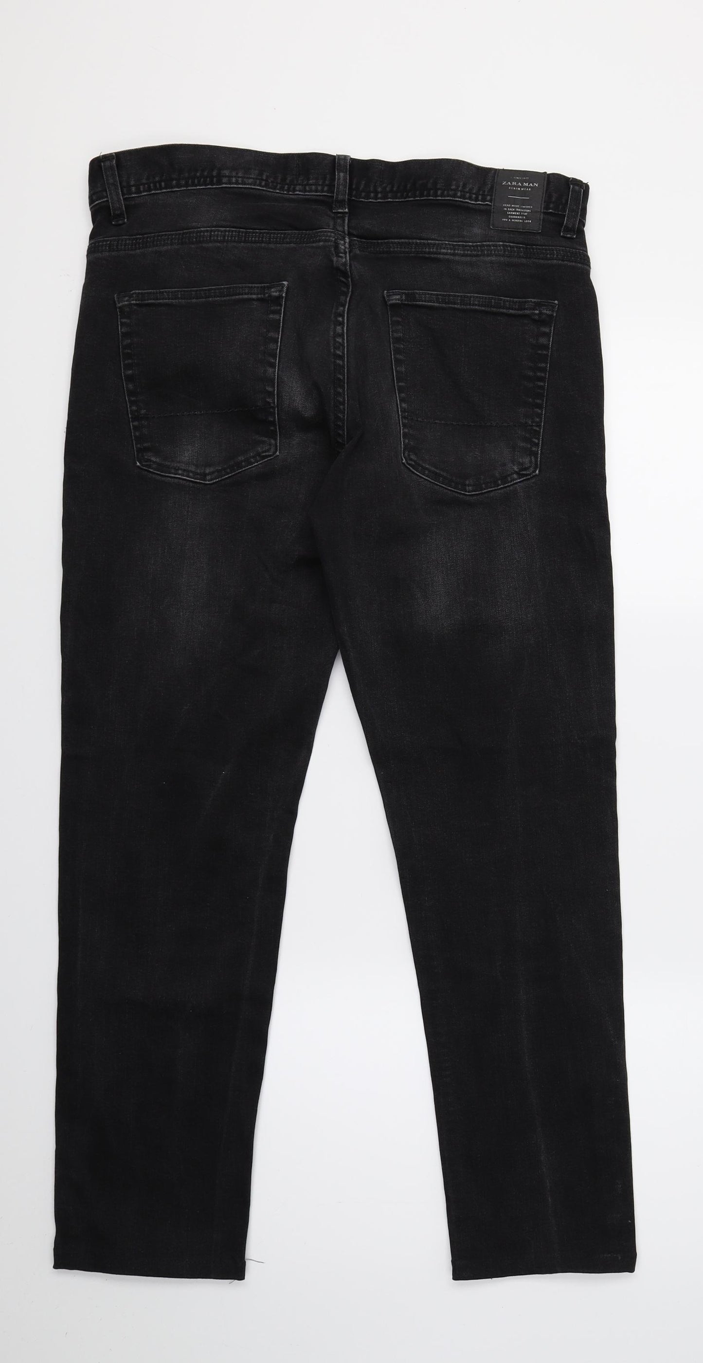 Zara Mens Black   Straight Jeans Size 32 L26 in