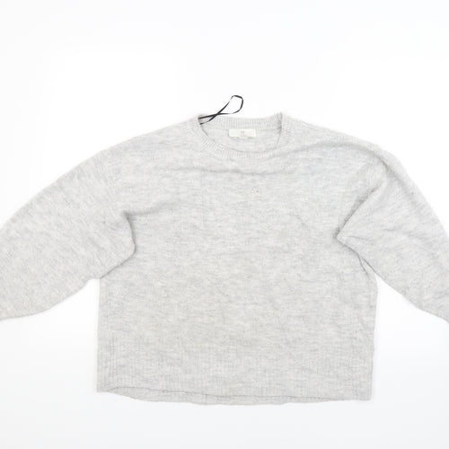 H&M Womens Grey   Pullover Jumper Size M