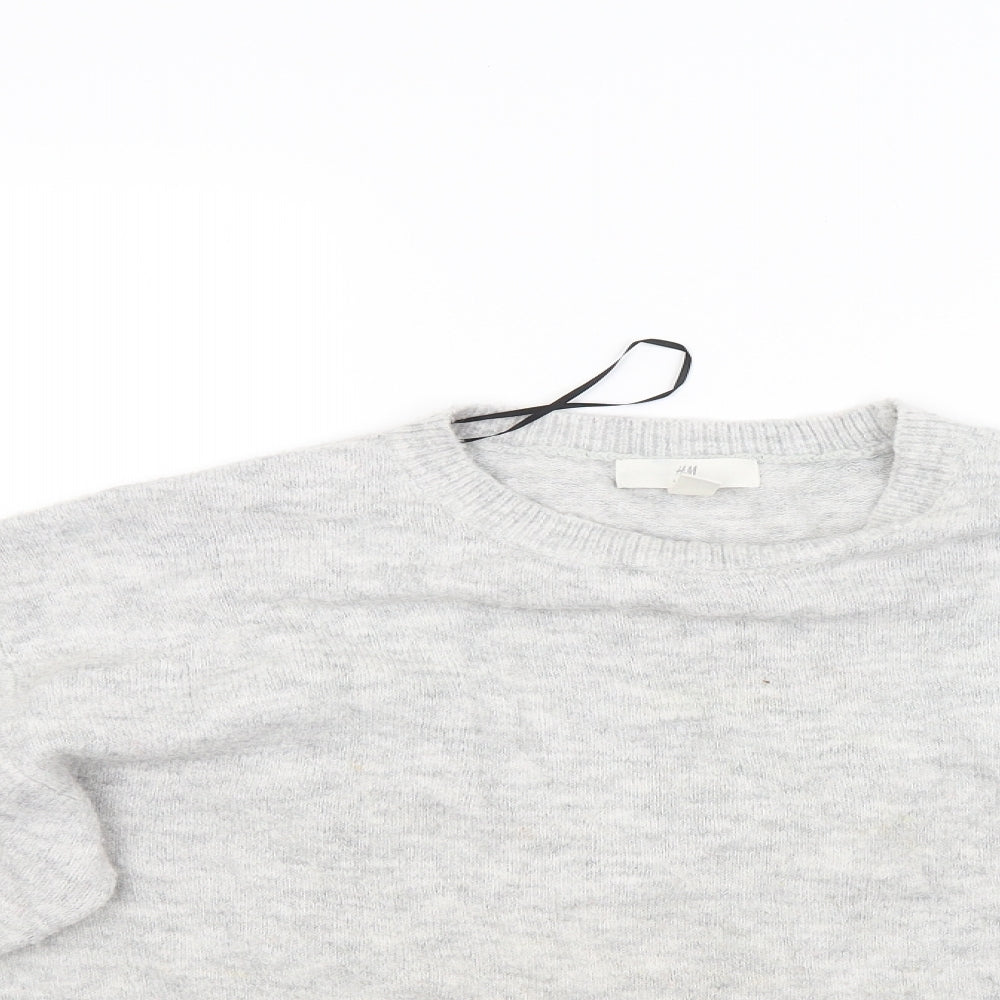 H&M Womens Grey   Pullover Jumper Size M