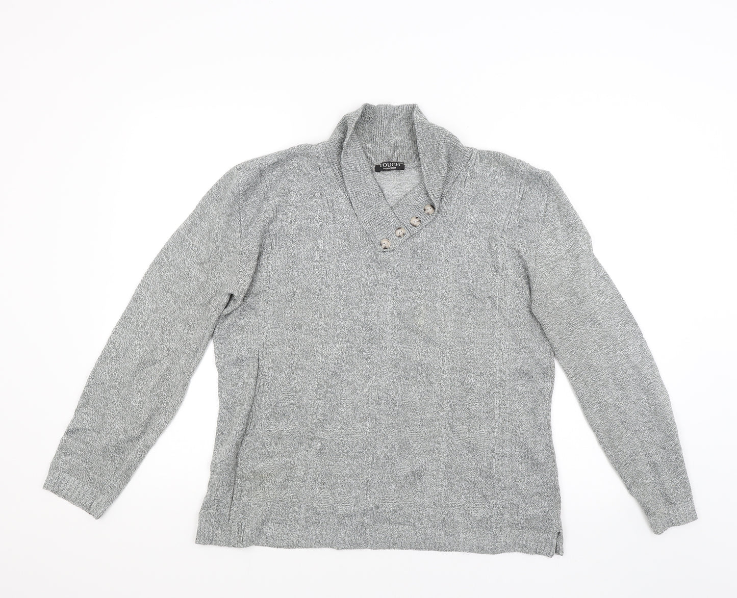 Touch Mens Grey   Pullover Jumper Size M