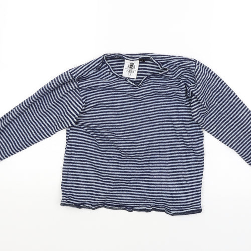 Submariner Womens Blue Striped  Pullover Jumper Size L