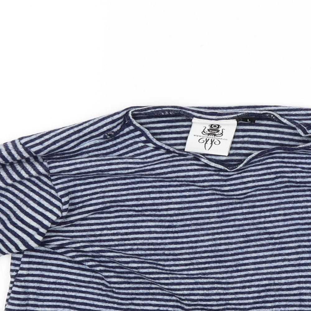 Submariner Womens Blue Striped  Pullover Jumper Size L