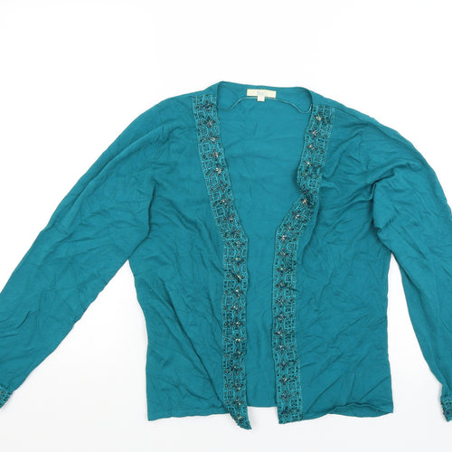 Klass Womens Green   Cardigan Jumper Size M  - studded on collar