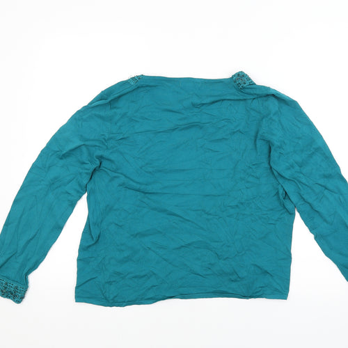 Klass Womens Green   Cardigan Jumper Size M  - studded on collar