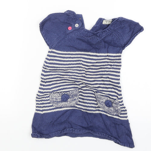 NEXT Boys Blue Striped  Pullover Jumper Size 2-3 Years