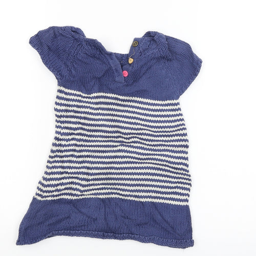 NEXT Boys Blue Striped  Pullover Jumper Size 2-3 Years