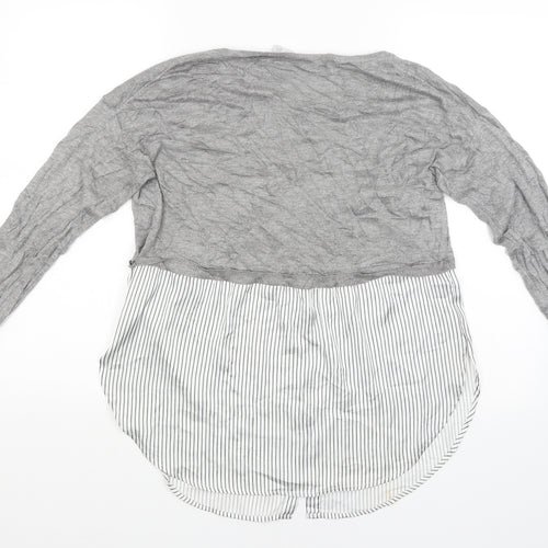 Zara Womens Grey Striped  Jumper Dress  Size S