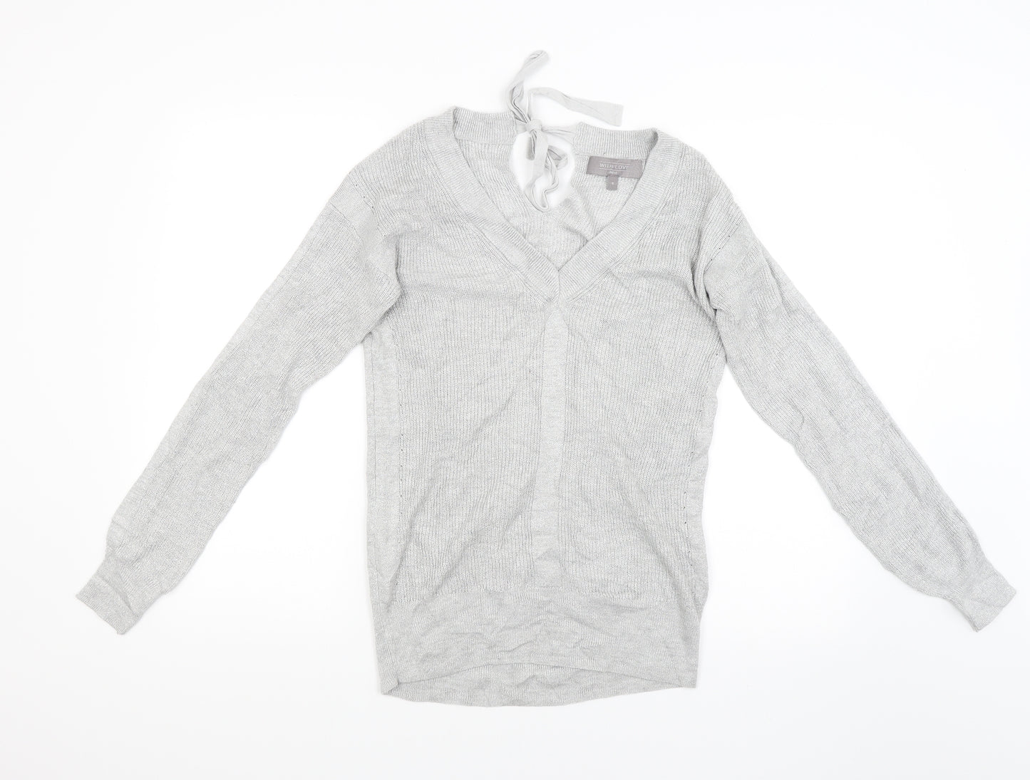 NEXT Womens Silver   Cardigan Jumper Size 8