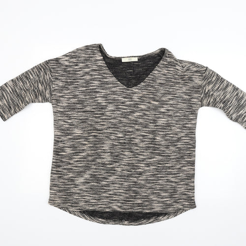 M&S Womens Gold Striped  Pullover Jumper Size 14