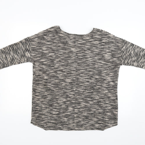 M&S Womens Gold Striped  Pullover Jumper Size 14
