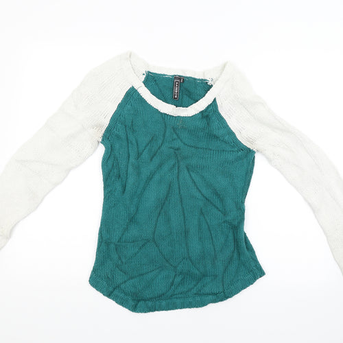 Rainbow Womens Green   Pullover Jumper Size 4