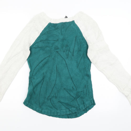 Rainbow Womens Green   Pullover Jumper Size 4