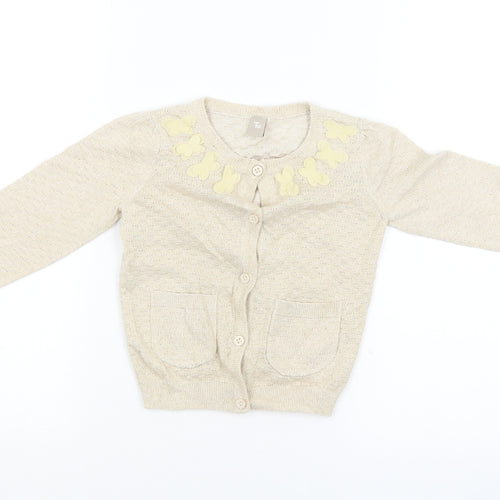 TU Girls Gold   Pullover Jumper Size 18-24 Months