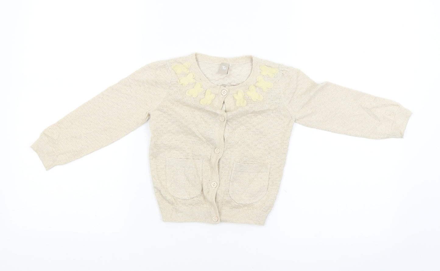 TU Girls Gold   Pullover Jumper Size 18-24 Months