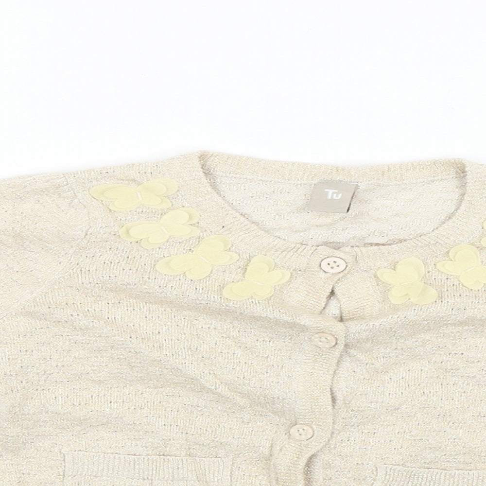 TU Girls Gold   Pullover Jumper Size 18-24 Months