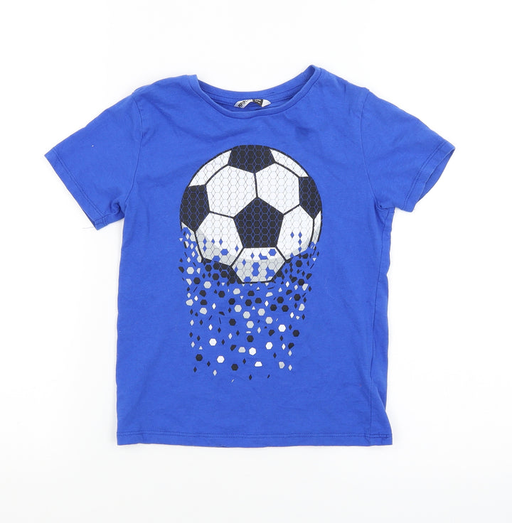 pep & co Boys Blue Basic T-Shirt Size 6-7 Years