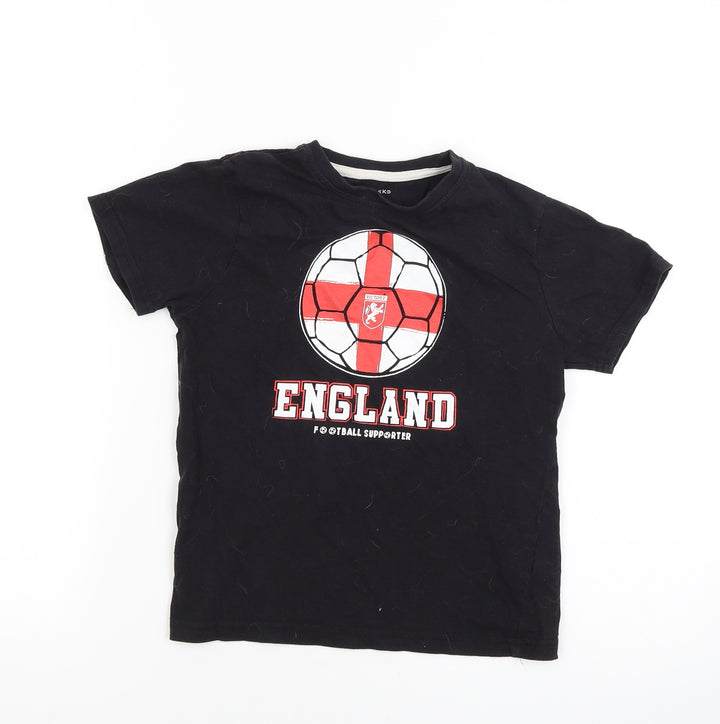 Primark Boys Black Basic T-Shirt Size 6-7 Years