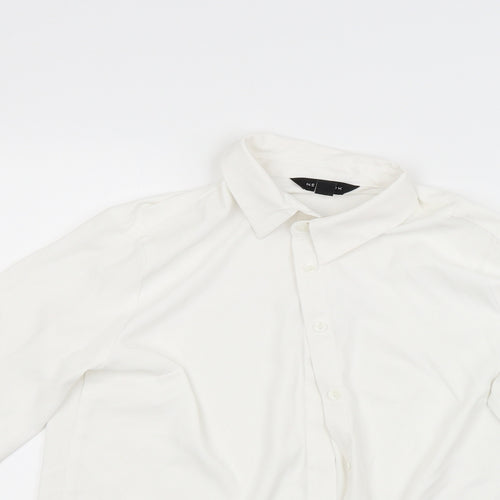 New Look Womens White   Basic Button-Up Size 8