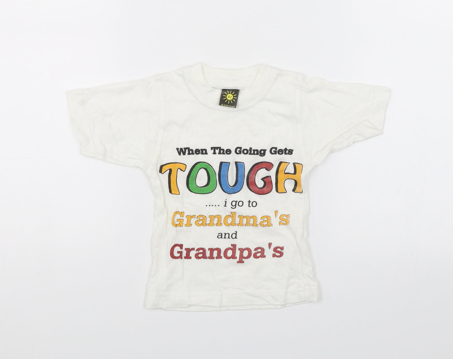 Sunny Coast Baby White   Basic T-Shirt Size 12 Months