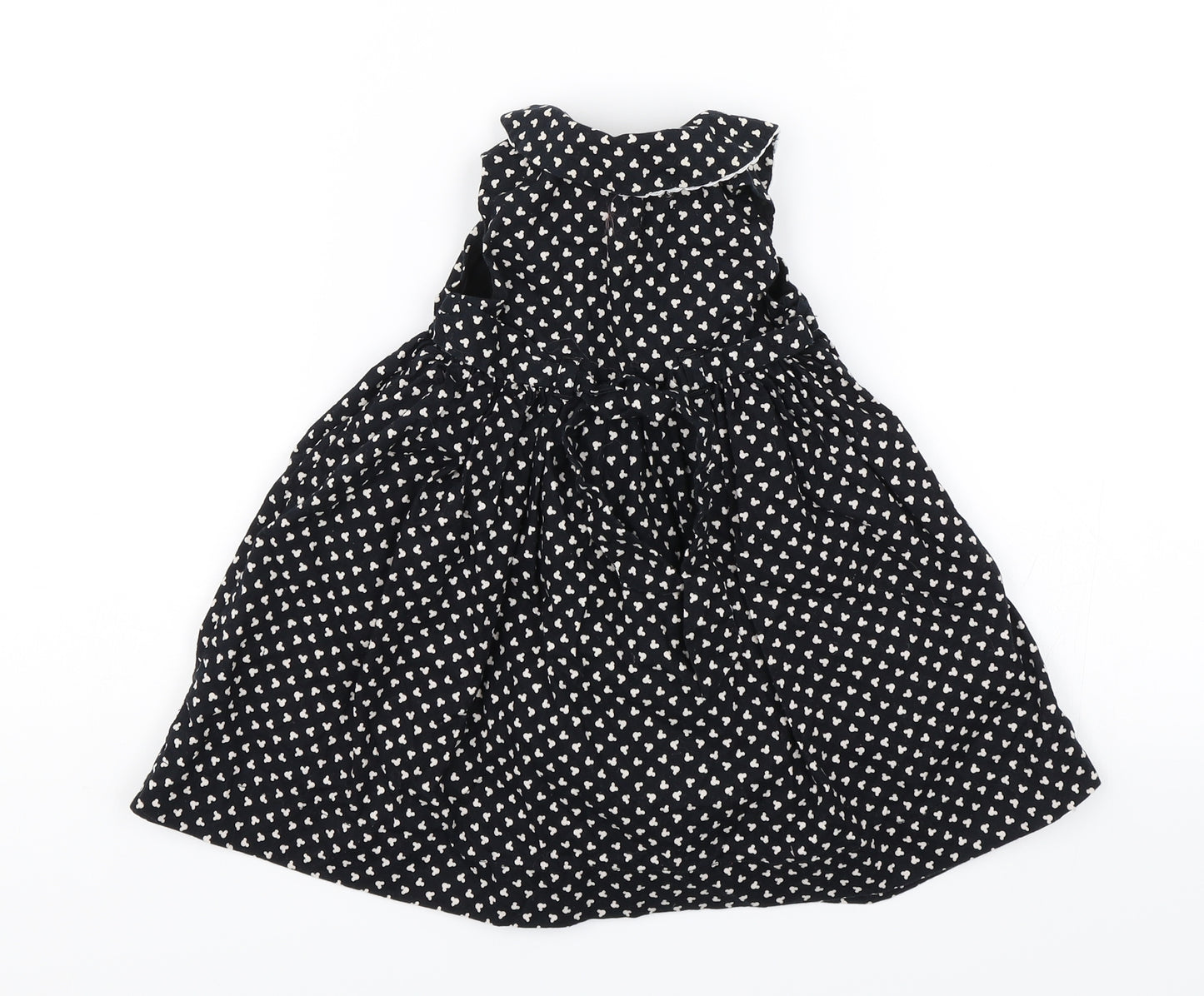 George Baby Black Polka Dot  Shift  Size 6-9 Months  - Minnie Mouse