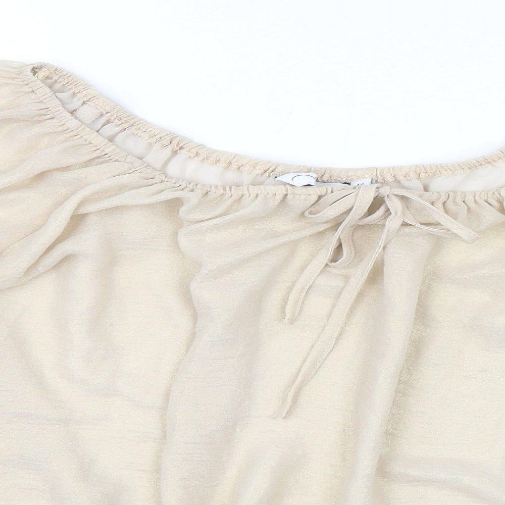 New Look Womens Gold   Basic Blouse Size 14