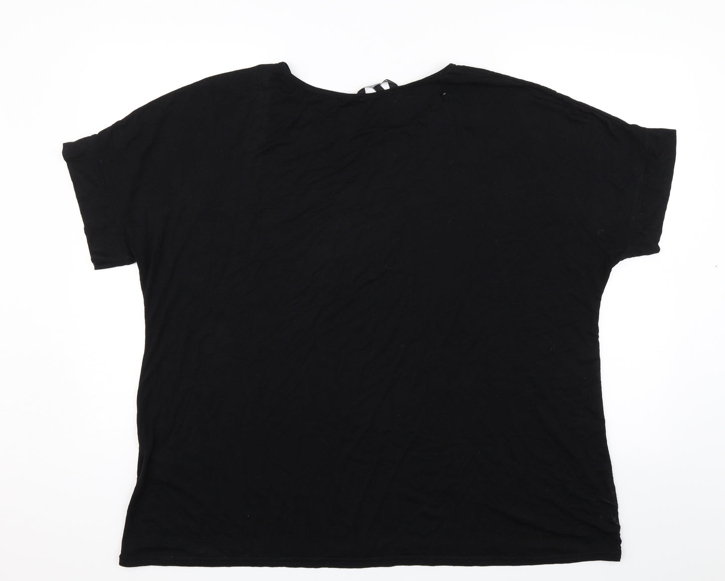 Peacocks Womens Black   Basic T-Shirt Size 22