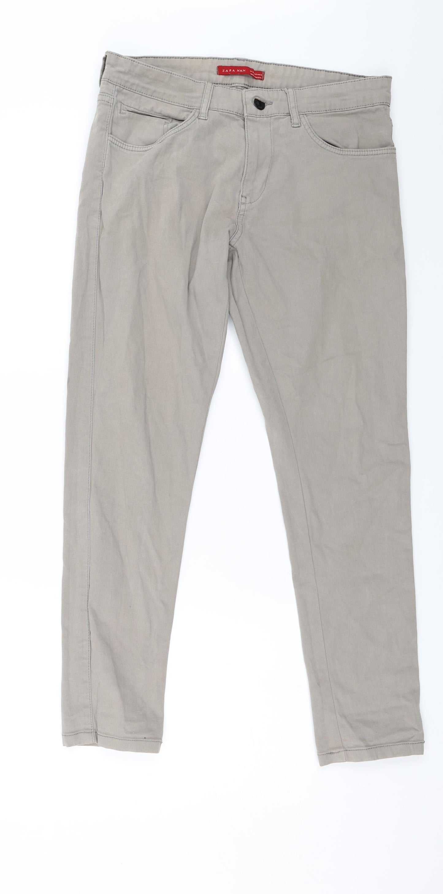 Zara  Mens Grey   Trousers  Size 30 L26 in