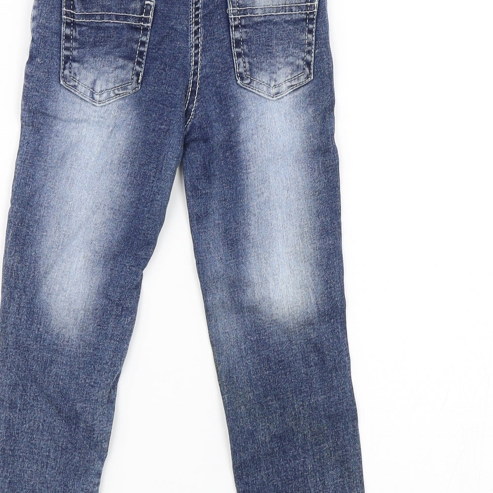 Miss Marine Girls Blue Floral Denim Skinny Jeans Size 4 Years