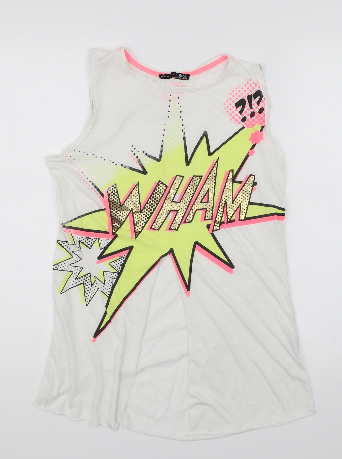 Atmosphere Womens White   Basic Tank Size 10  - Wham