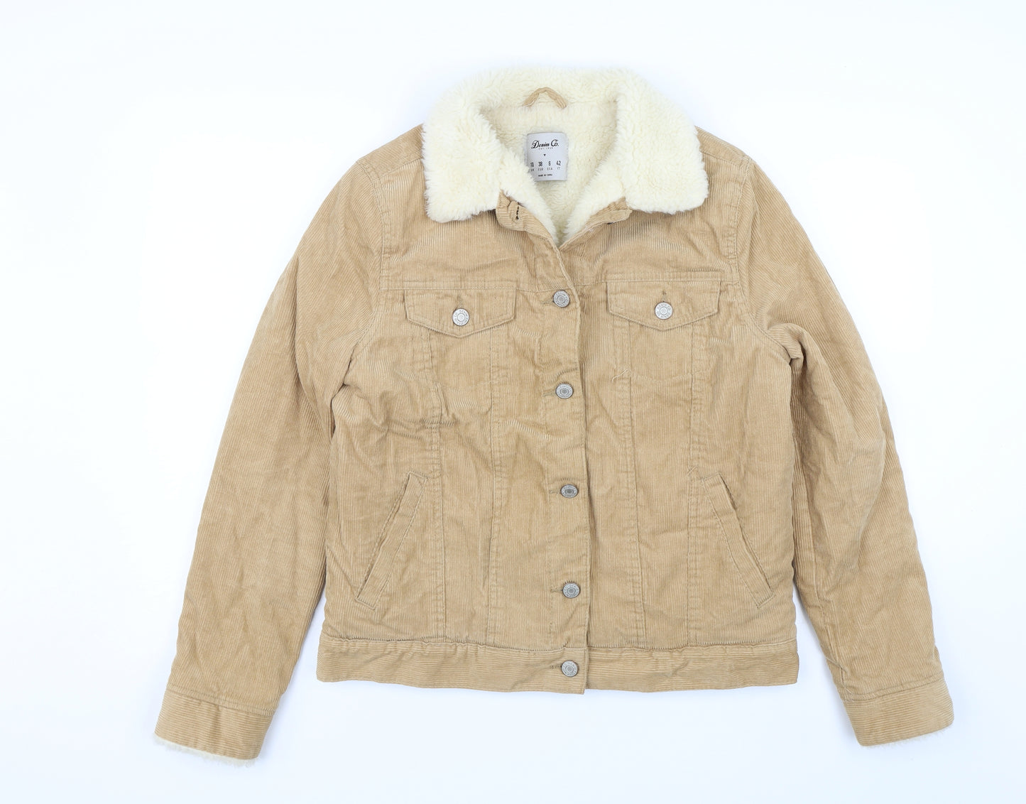 Denim & Co. Womens Brown   Jacket  Size 10