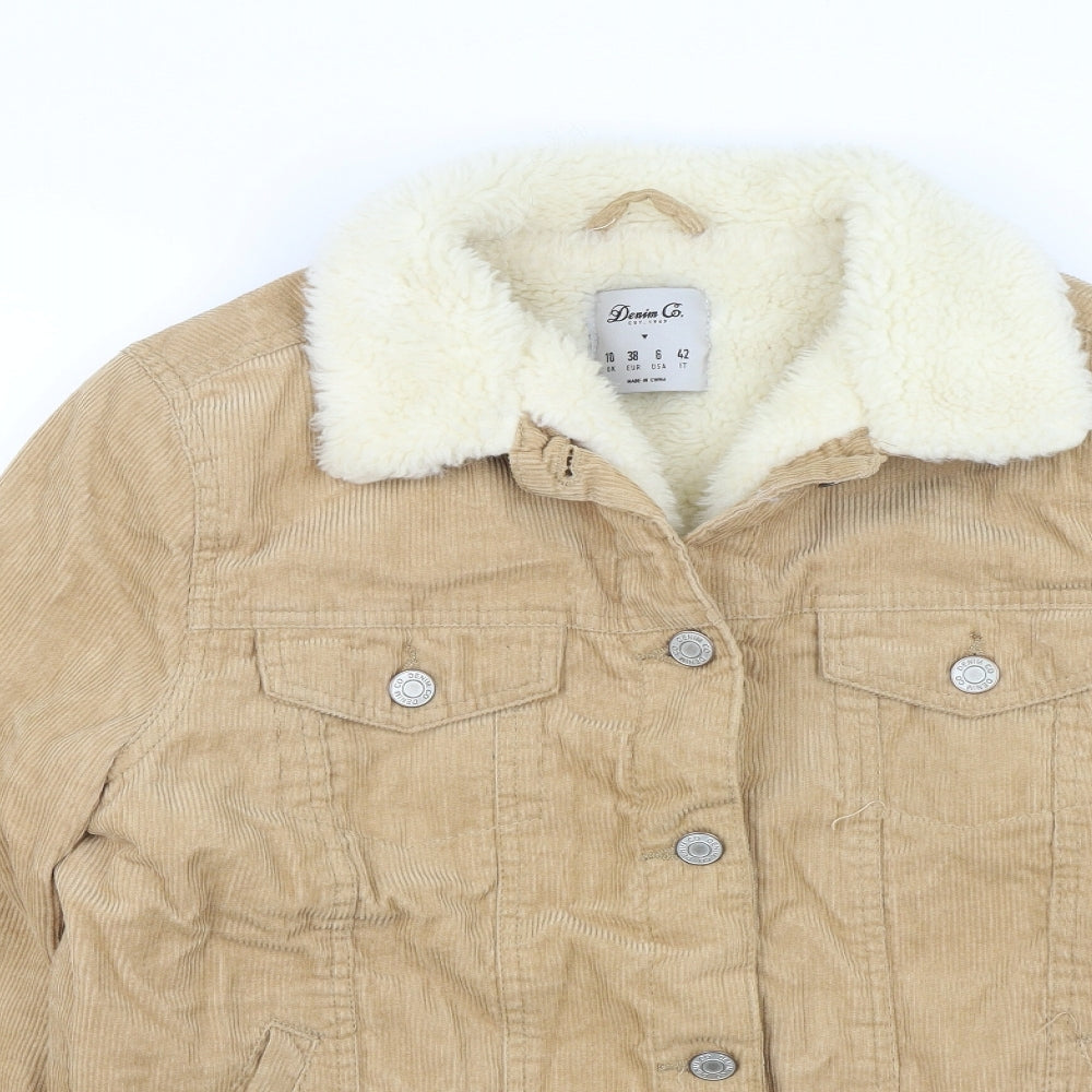 Denim & Co. Womens Brown   Jacket  Size 10