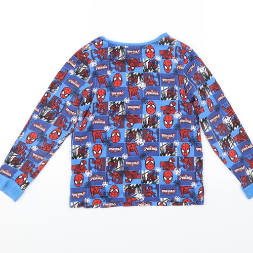 Preworn Boys Blue   Jersey T-Shirt Size 5-6 Years  - Spiderman