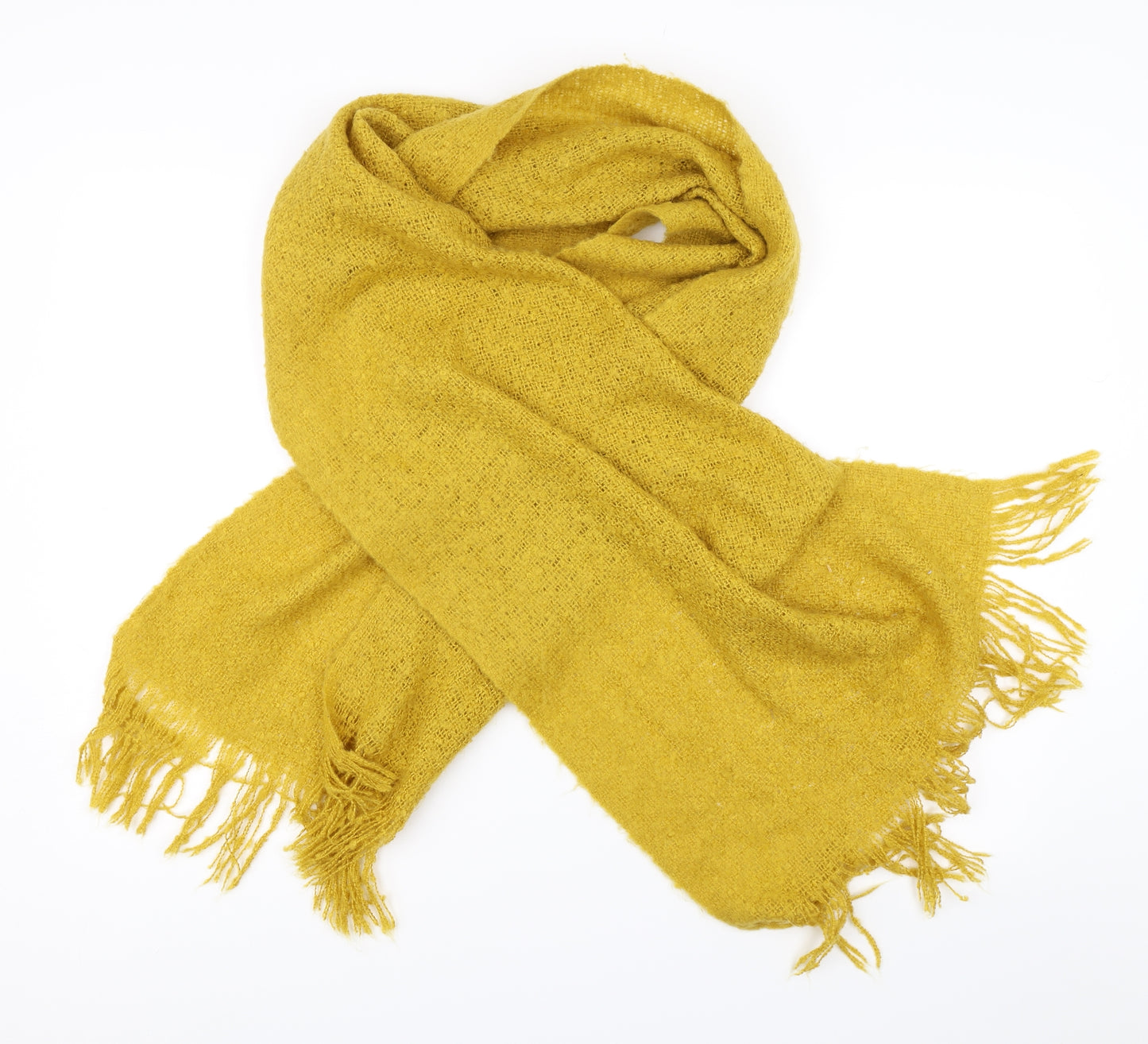 Preworn Unisex Yellow    Scarf