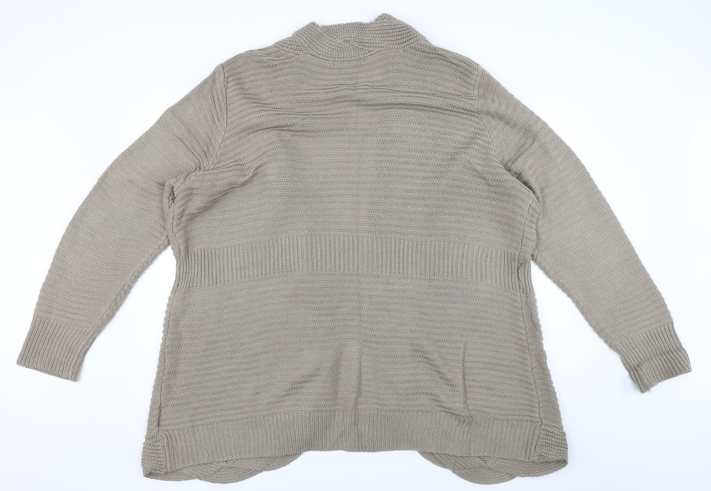 Preworn Womens Beige   Cardigan Jumper Size 2XL