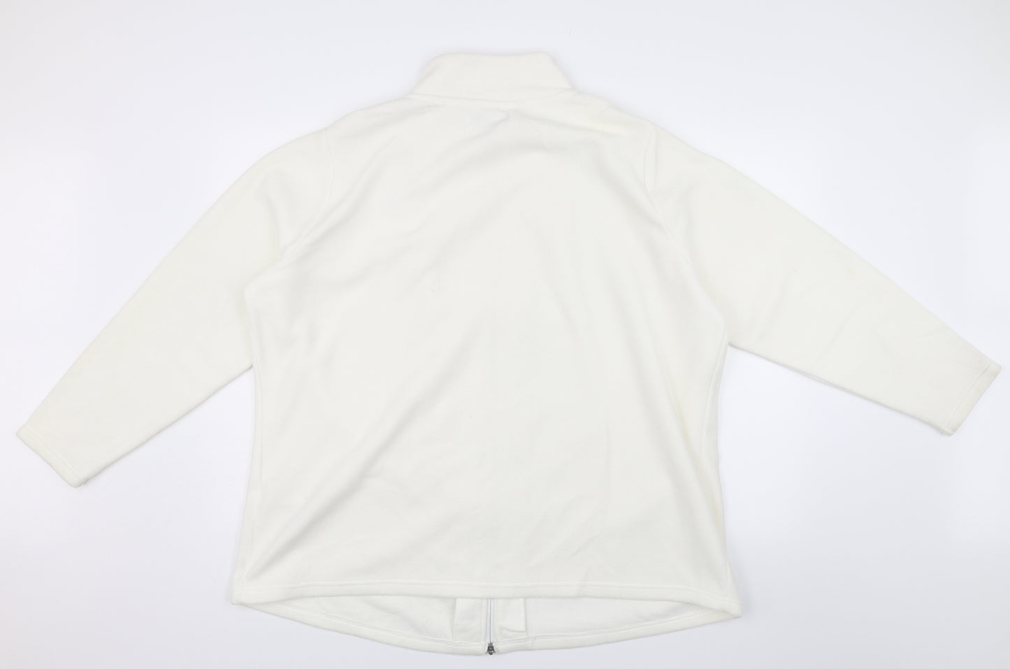BPC Selection Womens White   Full Zip Jumper Size 2XL