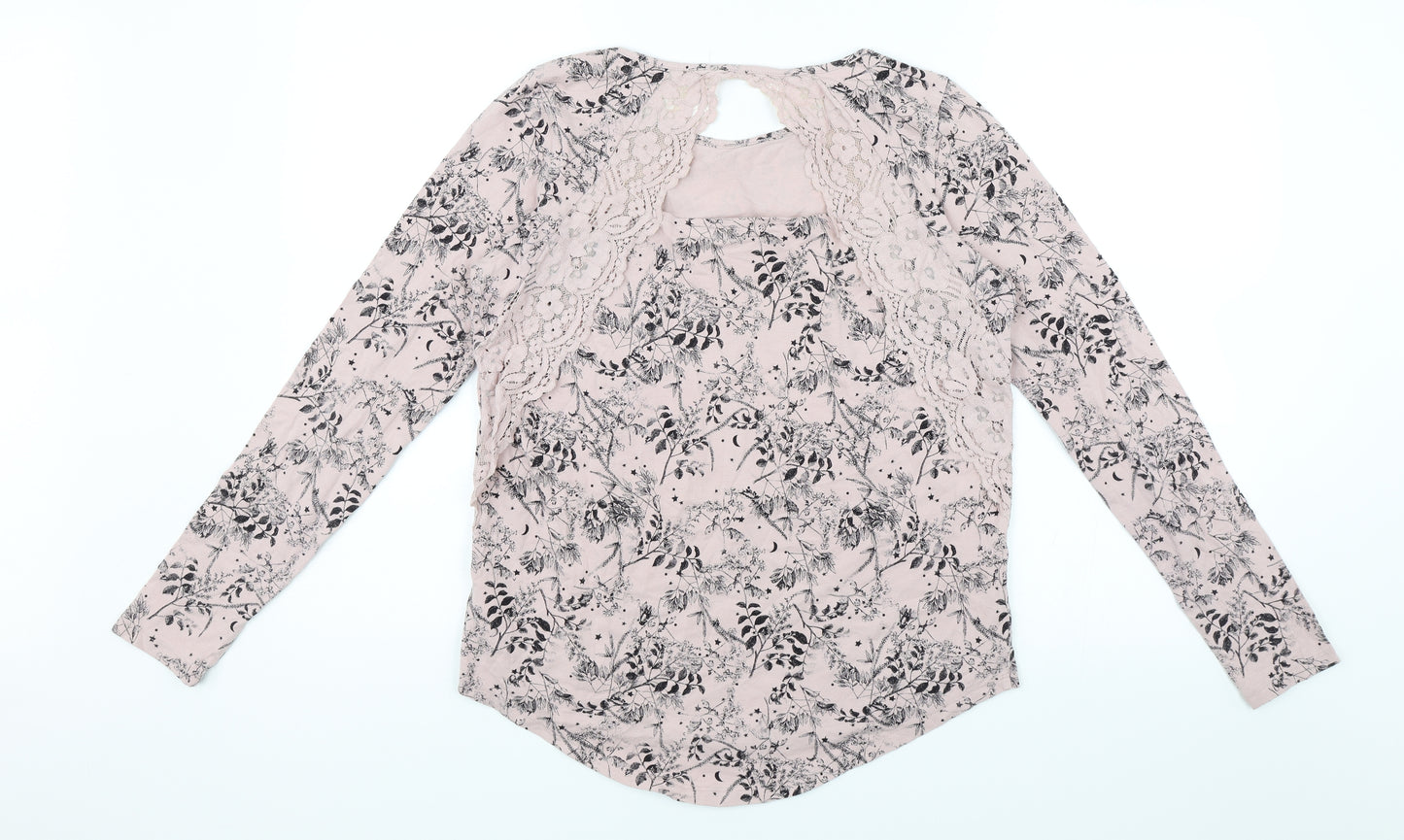NEXT Womens Pink Floral  Jersey T-Shirt Size 8