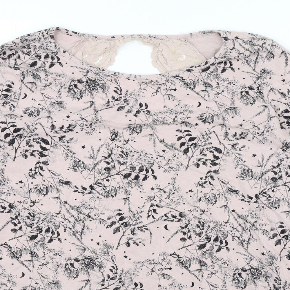 NEXT Womens Pink Floral  Jersey T-Shirt Size 8