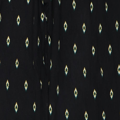 Dorothy Perkins Womens Black Geometric  Trousers  Size 8 L31 in
