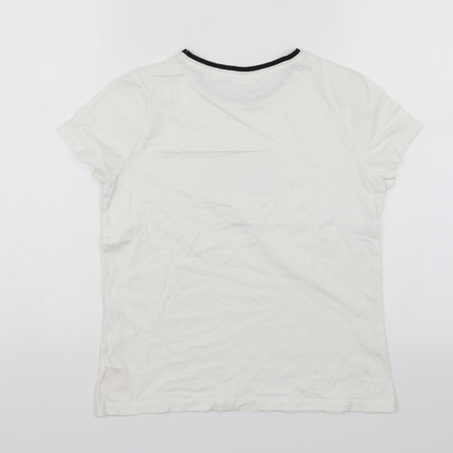 F&F Boys White   Basic T-Shirt Size 11-12 Years  - Romeo