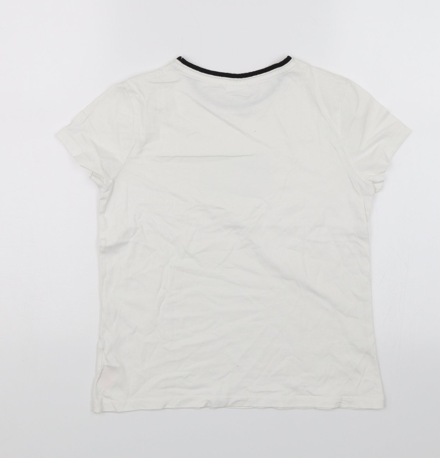 F&F Boys White   Basic T-Shirt Size 11-12 Years  - Romeo