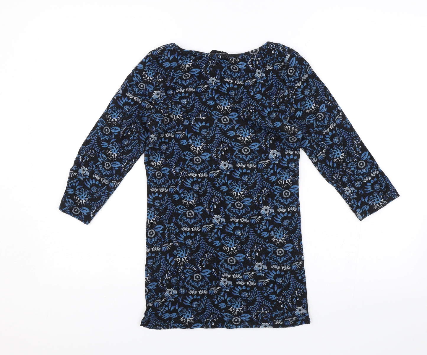 Dorothy Perkins Womens Blue Floral  Jersey T-Shirt Size 12