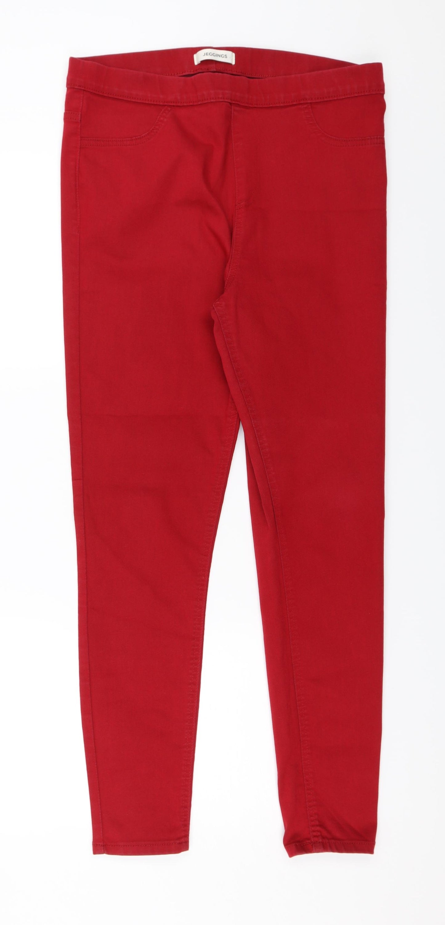 M&S Womens Red   Jegging Jeans Size 14 L27 in