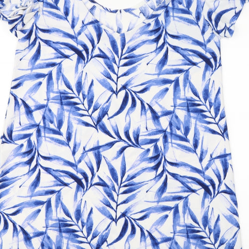 Mango Womens Blue Floral  Shift  Size S