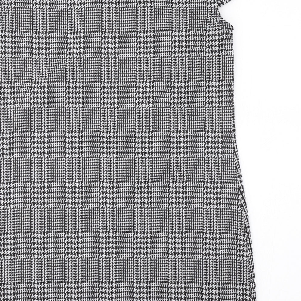 Dorothy Perkins Womens Grey Check  A-Line  Size 12