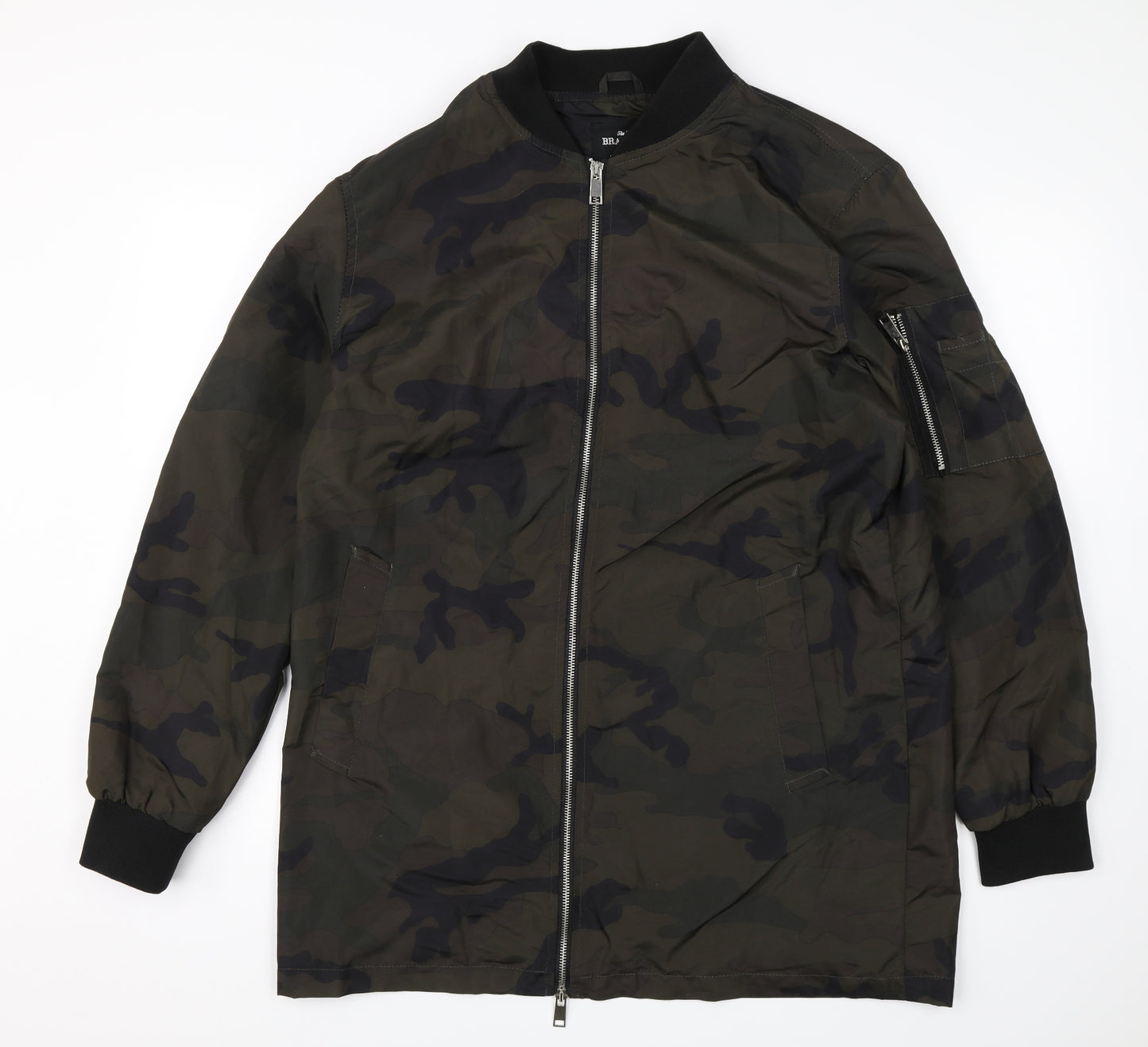Brave Soul Mens Green Camouflage  Jacket  Size XL