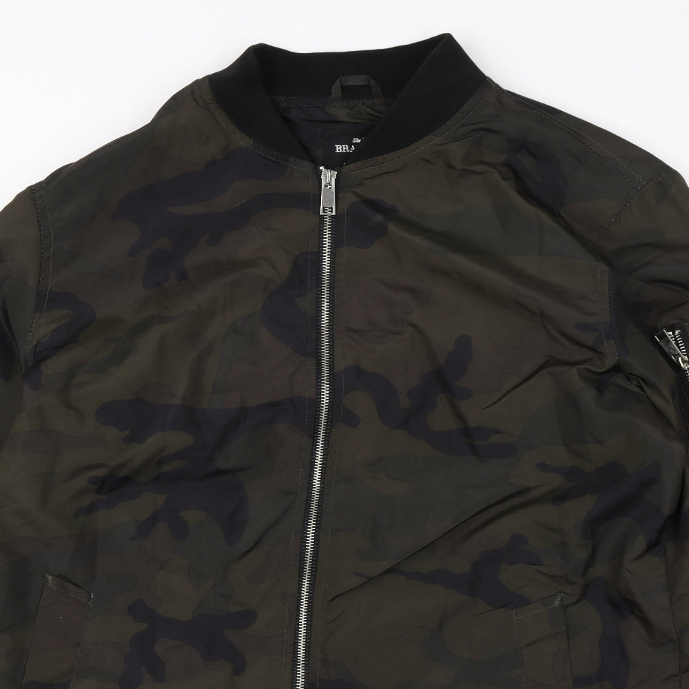 Brave Soul Mens Green Camouflage  Jacket  Size XL