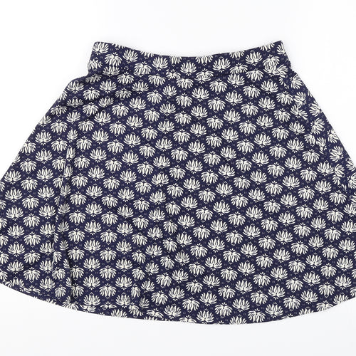 H&M Womens Blue Floral  Swing Skirt Size S