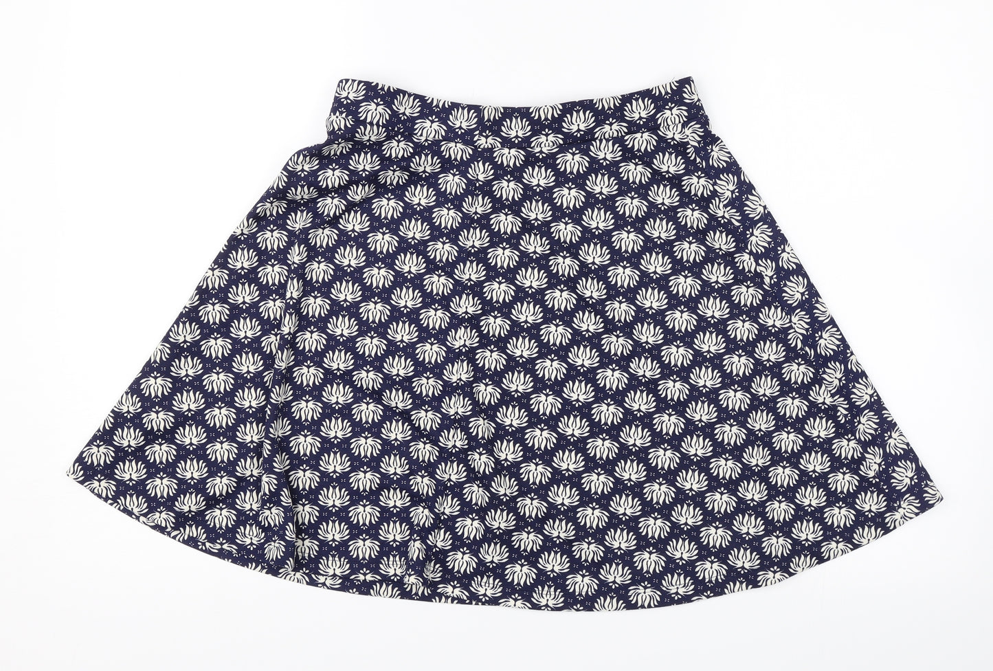 H&M Womens Blue Floral  Swing Skirt Size S