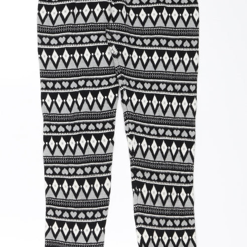 Primark Girls Black Geometric  Sweatpants Trousers Size 13-14 Years