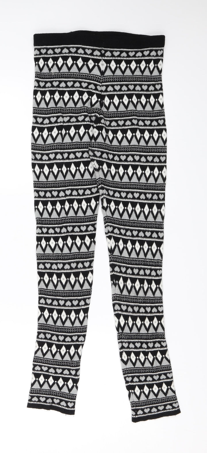 Primark Girls Black Geometric Sweatpants Trousers Size 13-14 Years